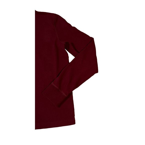 Hollister Shirt Women's Long Sleeve Quarter Button Up Embroidered Pullover Red M - Picture 11 of 13